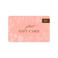 An overhead of Floret's Gift Card $25