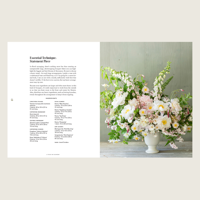 Interior page example from Floret Farm’s A Year in Flowers book